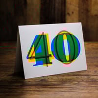Image 2 of 40th birthday | letterpress card