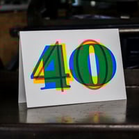 Image 4 of 40th birthday | letterpress card
