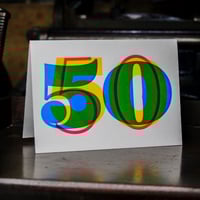 Image 4 of 50th birthday | letterpress card
