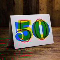 Image 3 of 50th birthday | letterpress card