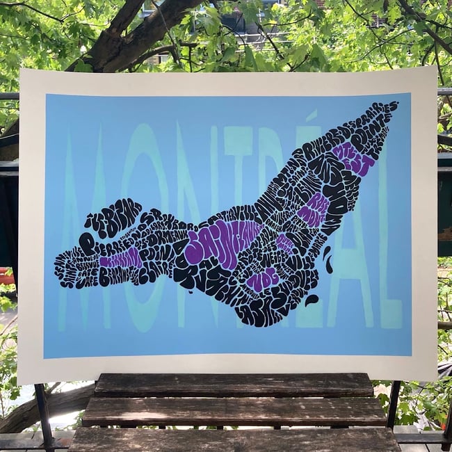 Montréal Map (Original Painting)
