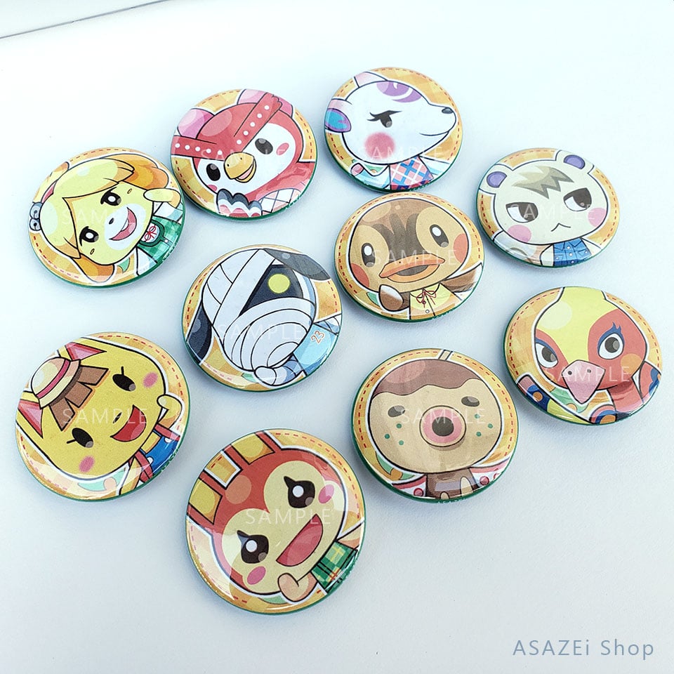 B-GRADE* Animal Crossing 1.5 Button Pins (BUY 3, GET 1 FREE!)