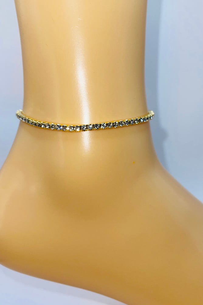 Image of Gold Rhinestone Anklet