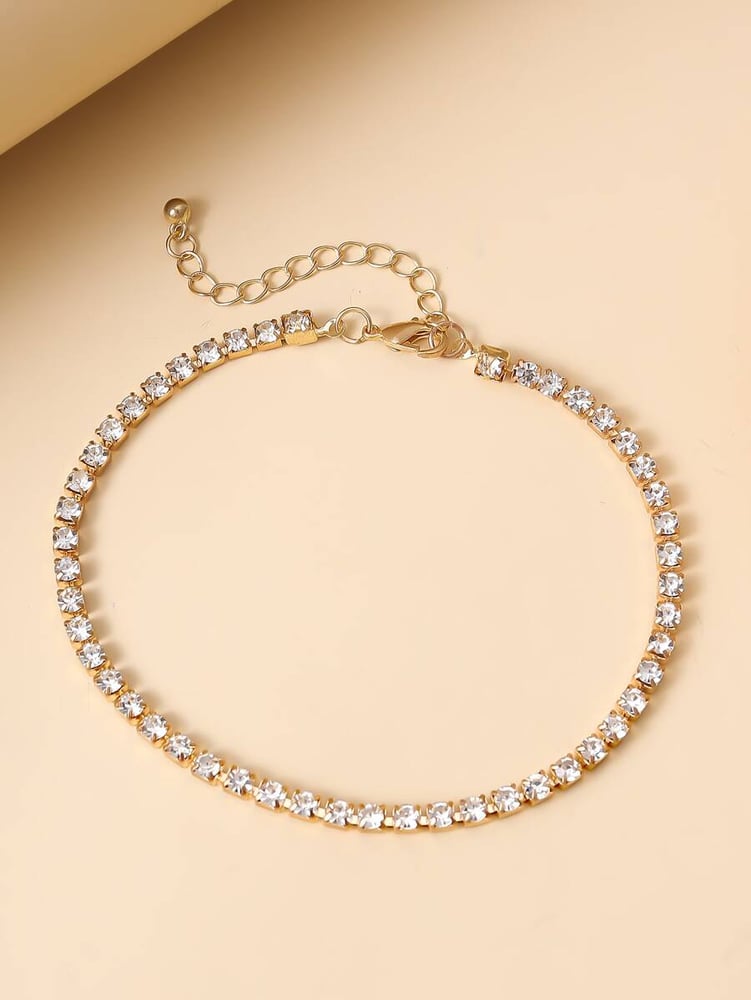 Image of Crystal Rhinestone Anklet