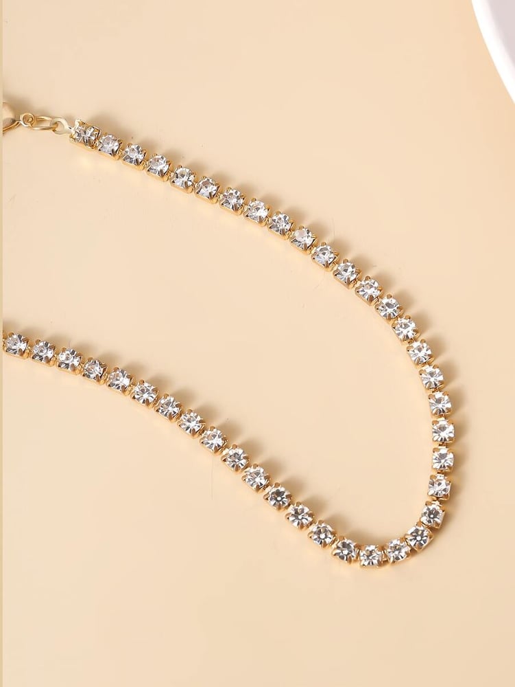 Image of Crystal Rhinestone Anklet