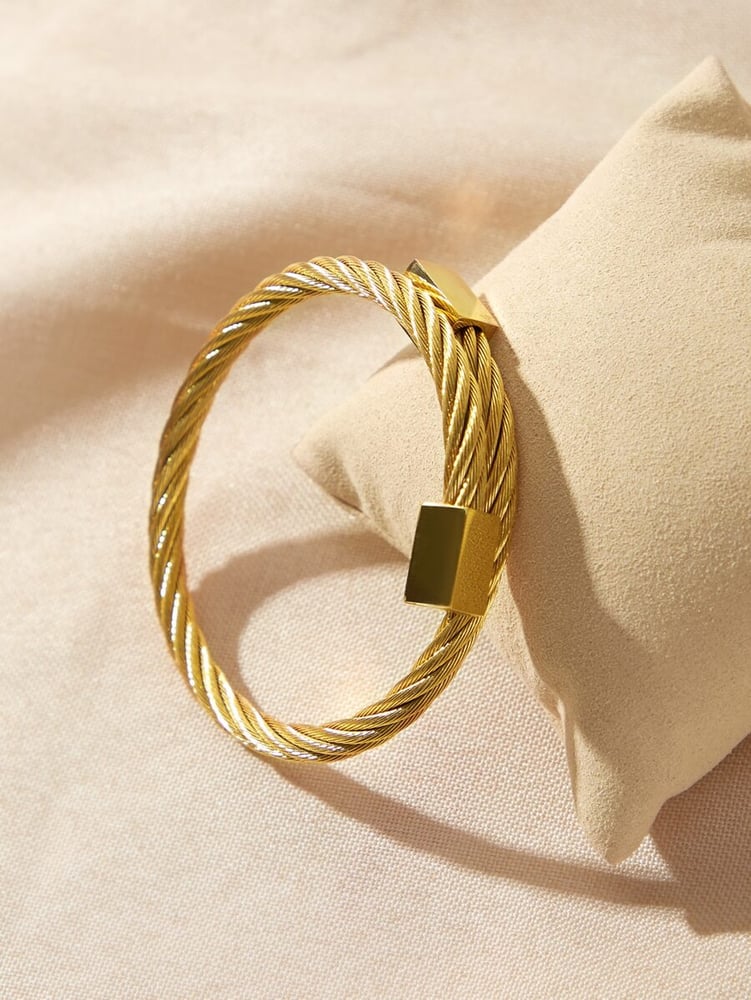 Image of Square Gold Rope Chain