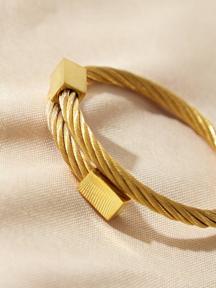 Image of Square Gold Rope Chain