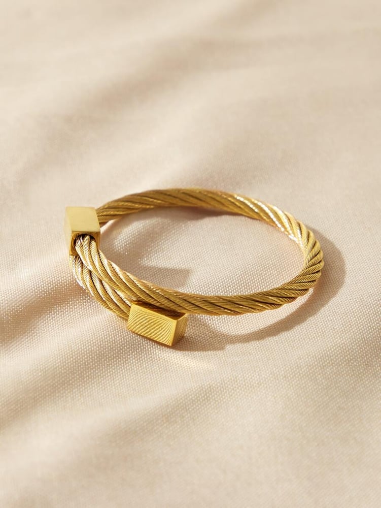 Image of Square Gold Rope Chain