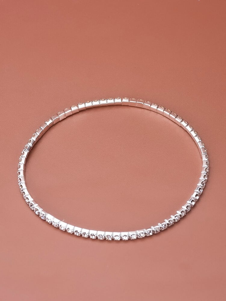 Image of Silver Rhinestone Anklet