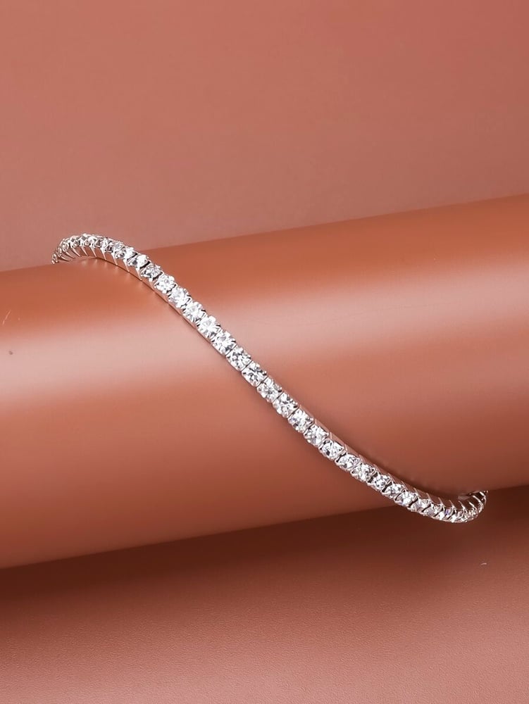 Image of Silver Rhinestone Anklet
