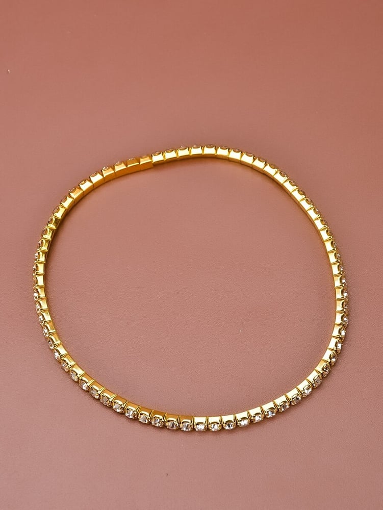 Image of Gold Rhinestone Anklet