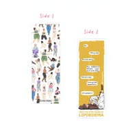 Image 2 of Plus size Lipoedema double sided Bookmark. Elena O'Neill and @fc.lipoedeme collaboration!