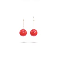 Image 1 of SMALL TAC TAC EARRINGS _ RED