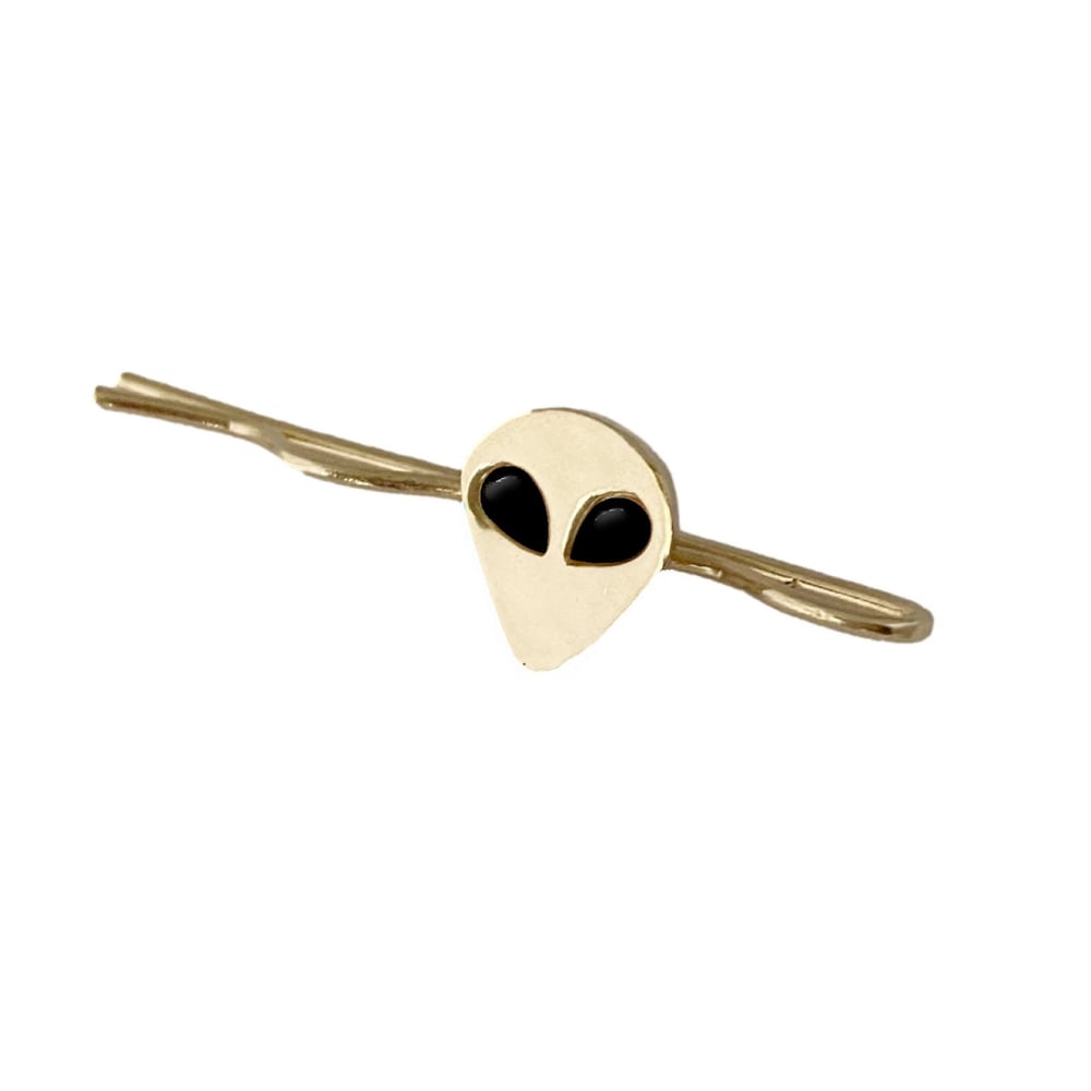 Image of Alien Bobby Pin with Black Onyx