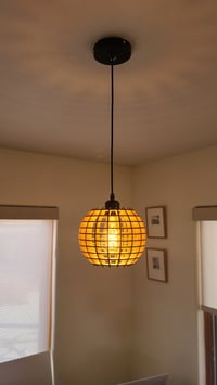 Wood ball lamp shade
