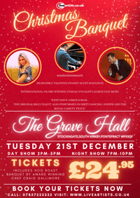 Christmas Banquet @The Grove Hall Tuesday 21st December 2021