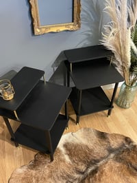 Image 2 of Black & Gold bedside tables 