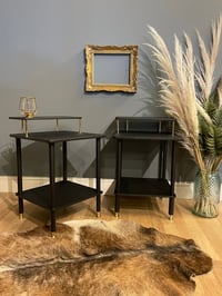 Image 4 of Black & Gold bedside tables 