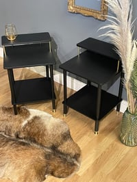Image 3 of Black & Gold bedside tables 