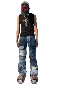 Image 3 of Chaos Star Distressed 501 Patch Denim 