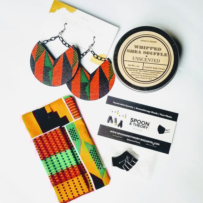 Assata Kente Statement Earrings