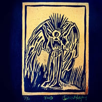 Image 1 of Emily Wilding Davison, Suffragette (Linocut Print)