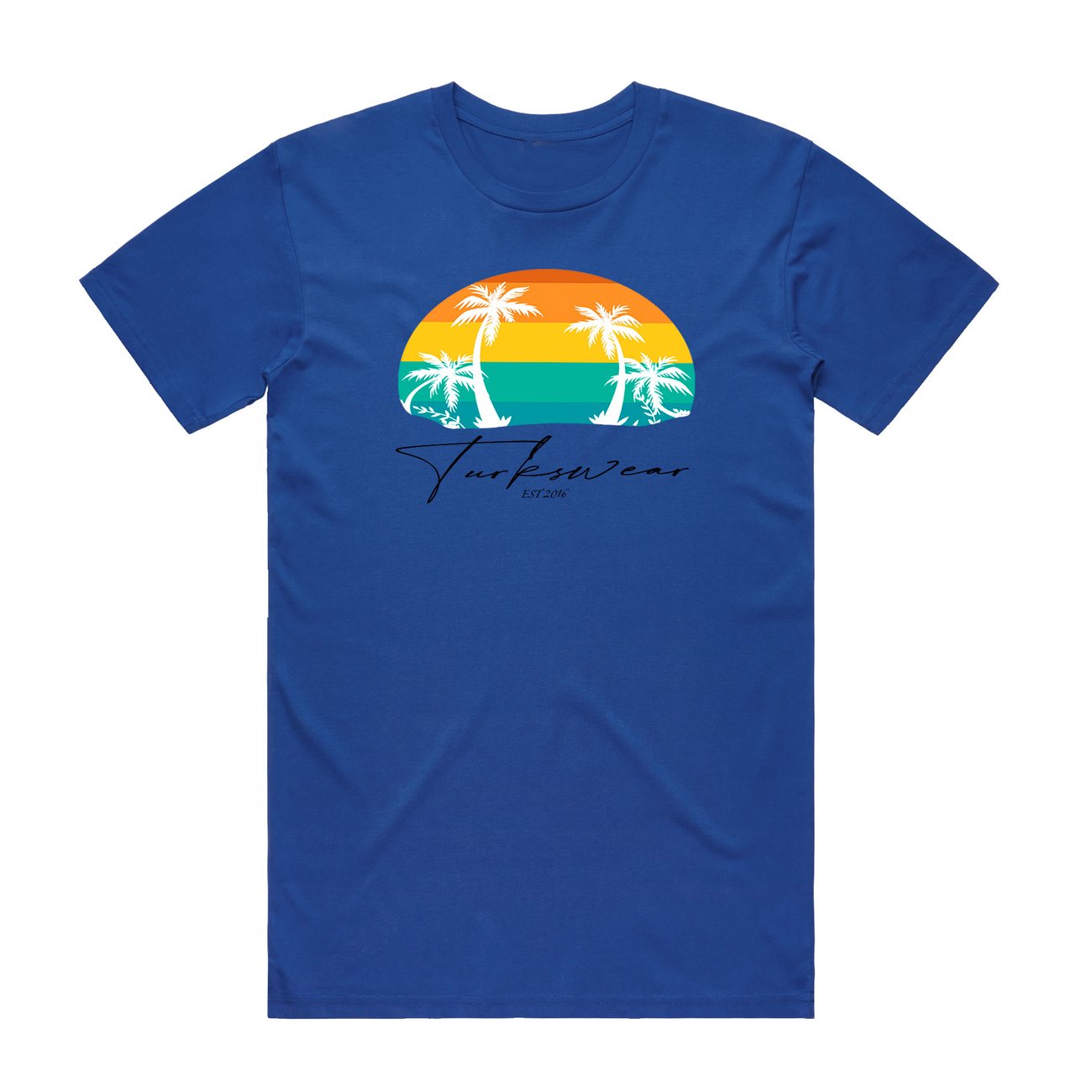 Rainbow palmtree Print T-shirt | Turkswear