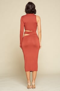 Image 5 of "HEART BREAKER" RUST CUT OUT DRESS 