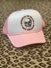 M.O.D. New Orleans Logo Pink and White Trucker