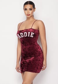 Image 1 of  "BADDIE VIBES" VELVET DRESS