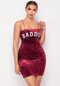 Image 3 of  "BADDIE VIBES" VELVET DRESS