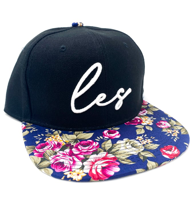 Image of Navy LES Floral Snapback