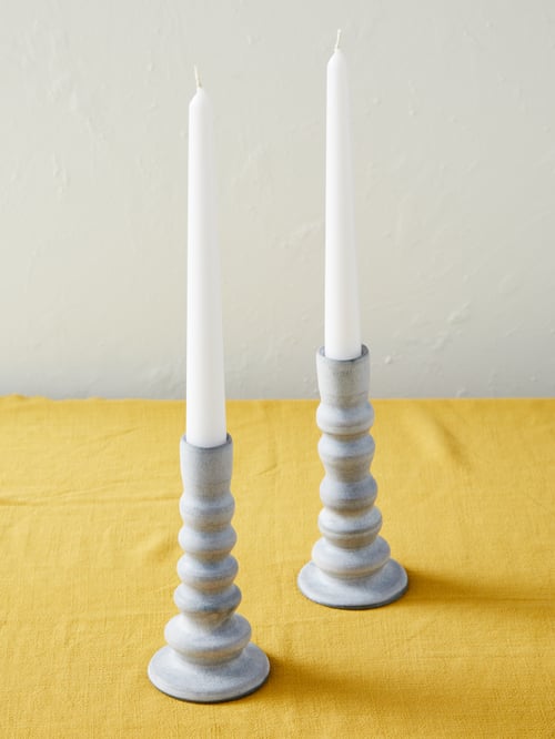 Image of Set of 2 pastel candlesticks