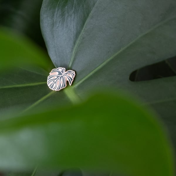 Image of Rosegold Monstera Pin