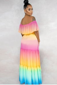 Image 2 of Fun in the Sun with a splash of color maxi dress 