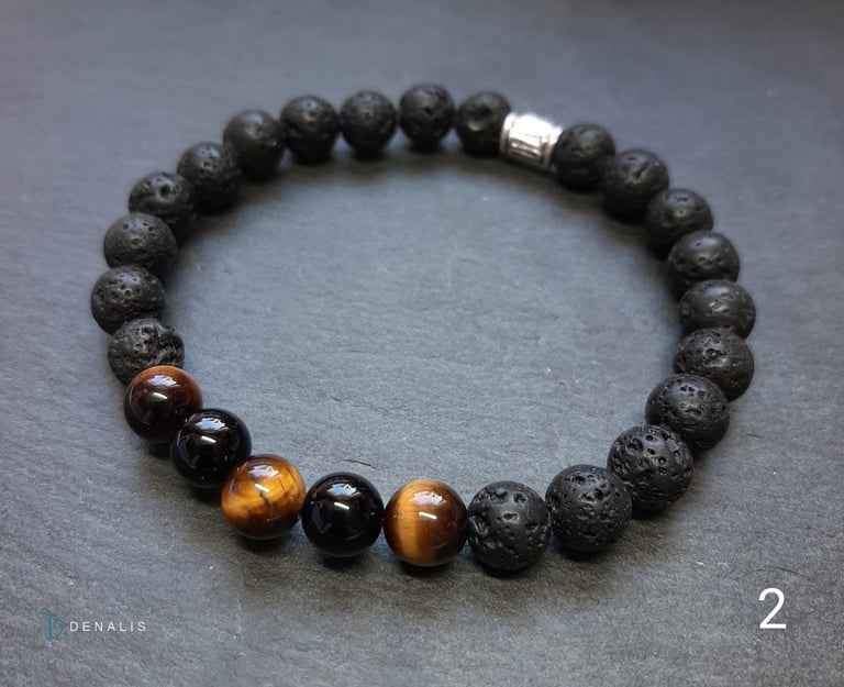 Arley large semi precious bead bracelets Image 3