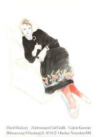 Image 2 of after david hockney / celia in a black dress / 26/005