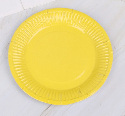 Image of Platos de papel amarillos 