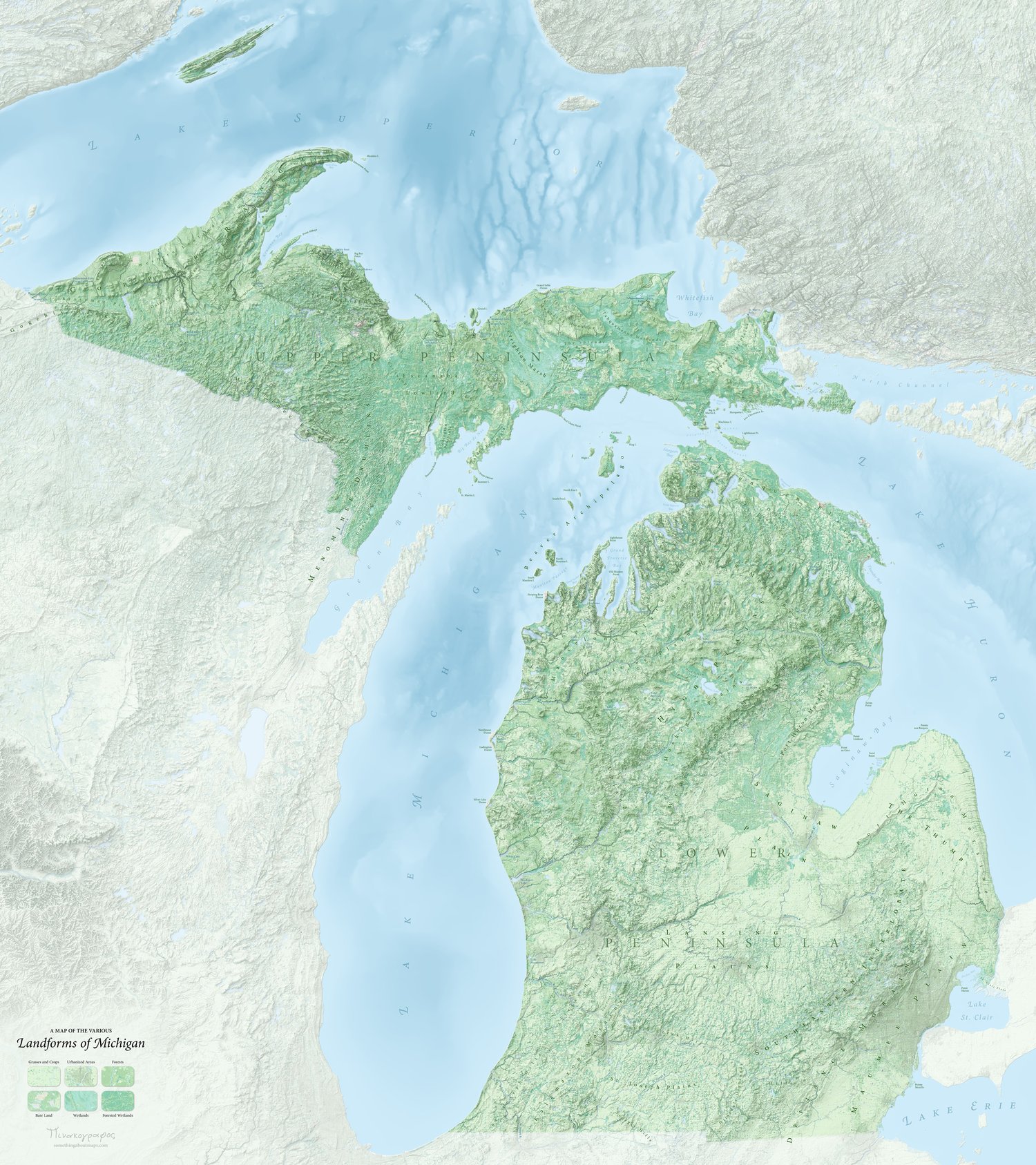 Image of The Landforms of Michigan