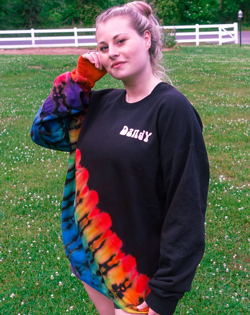 Image of Rainbow Half Crewneck