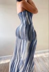 Maxi Striped Tie Dye Tube Dress