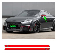 Image 1 of X2 MK3 Audi TT TTRS TTS Mirror Slash  Decals