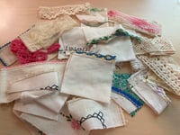 Image 1 of TINY "vintage lace and crochet edgings/small embroideries"