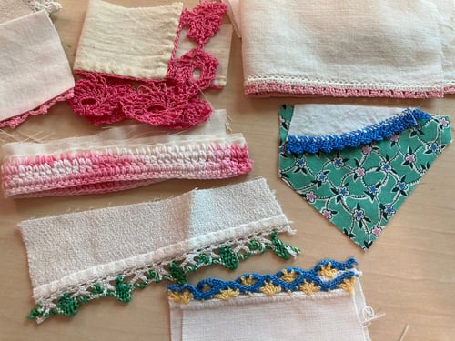 Image of TINY "vintage lace and crochet edgings/small embroideries"