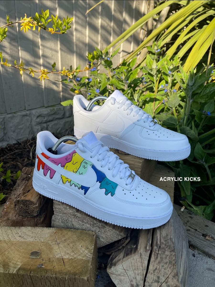 Nike AF1 - Rainbow Drips | Acrylic Kicks