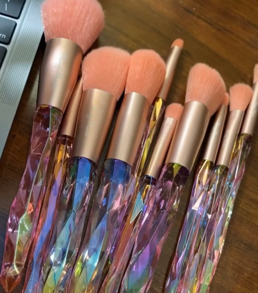 Image of Peony Crystal Makeup Brush Set