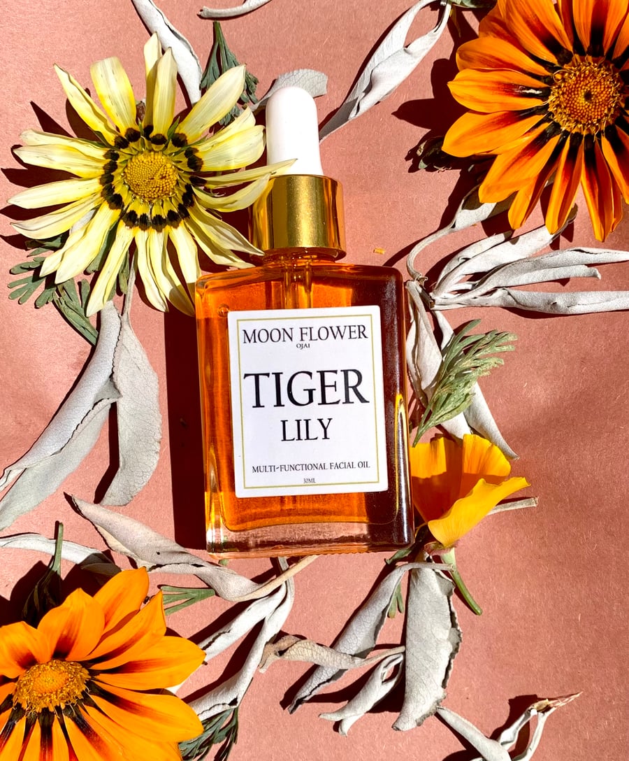 Image of Tiger Lily Facial Oil with Prickly pear , rosehip, sea buckthorn , helichrysum and more 