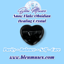 Image 1 of Snowflake Obsidian Heart Shaped Healing Stone
