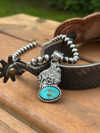 Image 2 of Turquoise Bronc Pendant