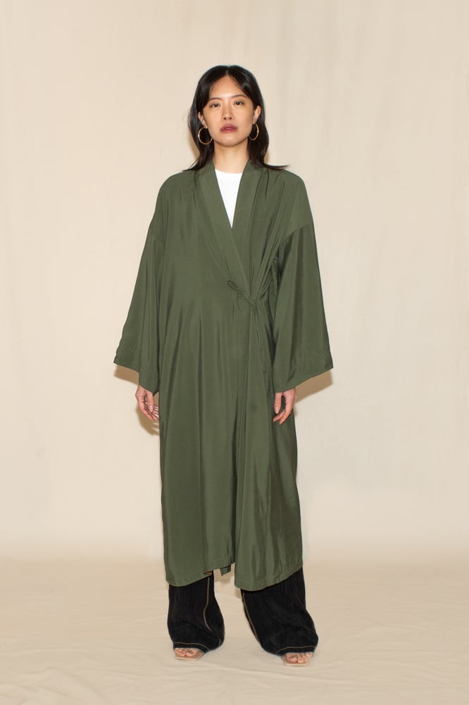 Image of Ochre-Moss Reversible Robe